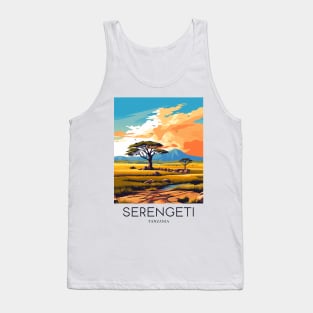 A Pop Art Travel Print of the Serengeti National Park - Tanzania Tank Top